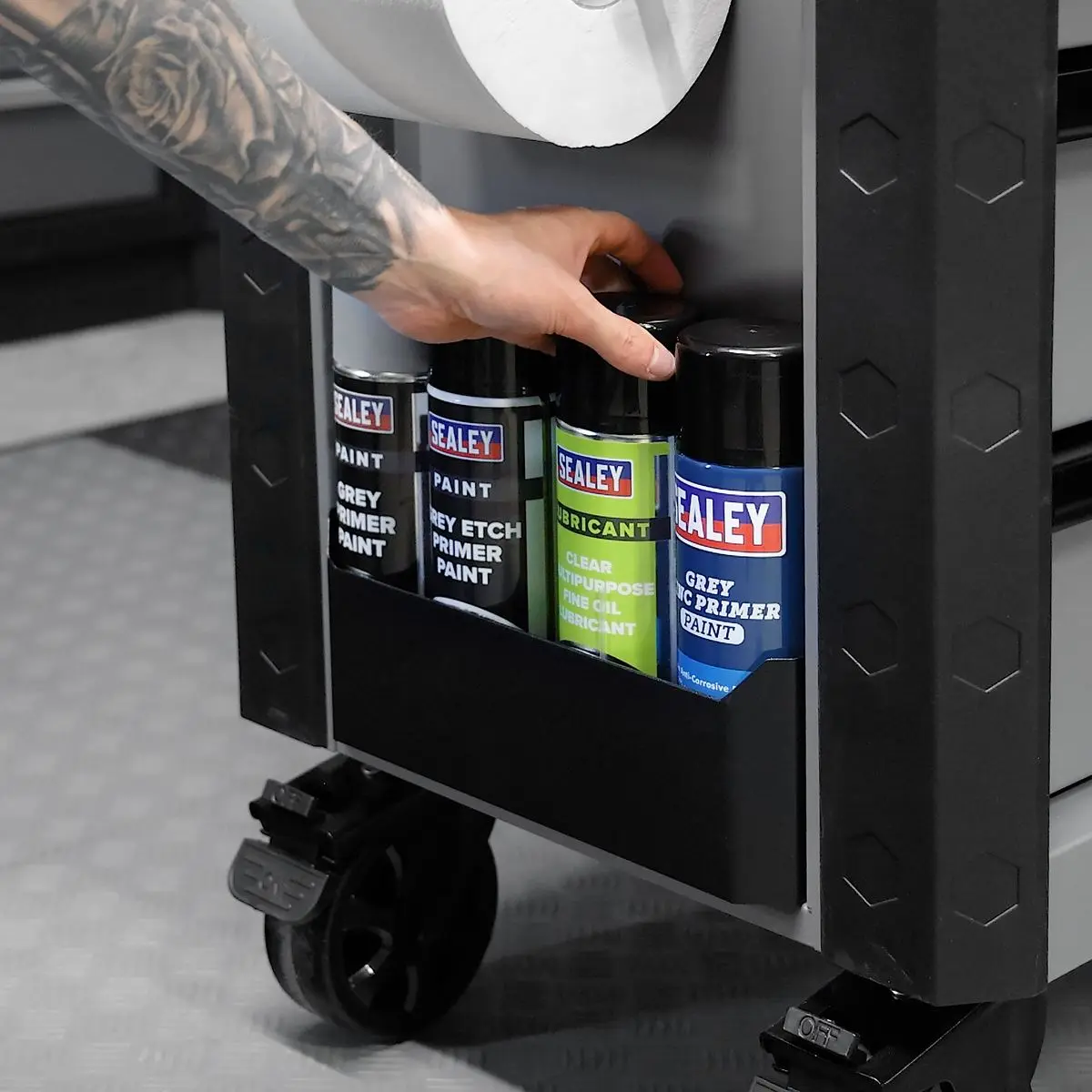 Sealey Superline Pro® Tool Trolley 6 Drawer - Grey - Image 2