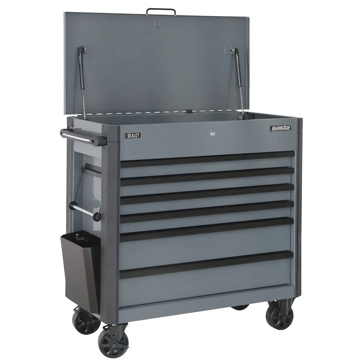 Sealey Superline Pro Tool Trolley 6 Drawer - Grey - Image 16