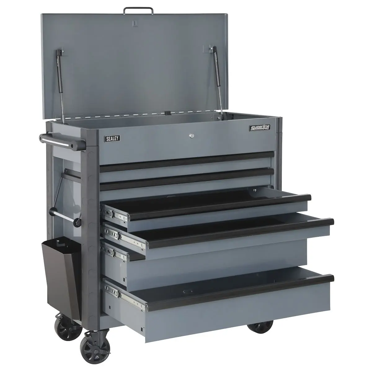 Sealey Superline Pro Tool Trolley 6 Drawer - Grey - Image 17