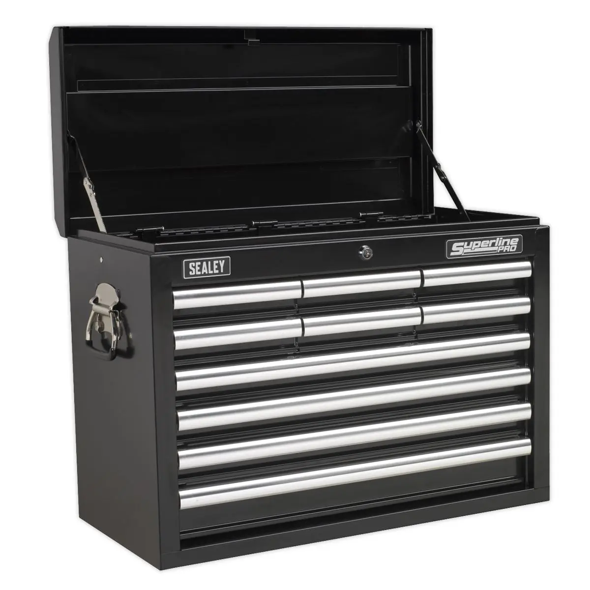 Sealey Superline Pro Topchest 10 Drawer with Ball-Bearing Slides - Black
