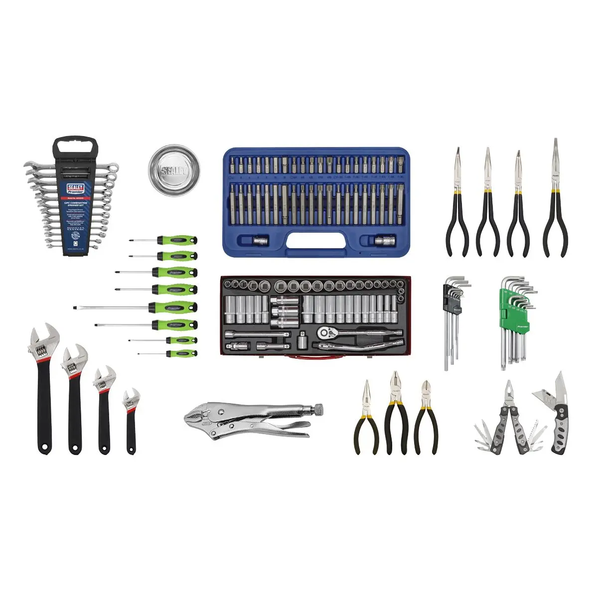 Sealey Superline Pro Topchest 10 Drawer with Ball-Bearing Slides - Black & 140pc Tool Kit - Image 2