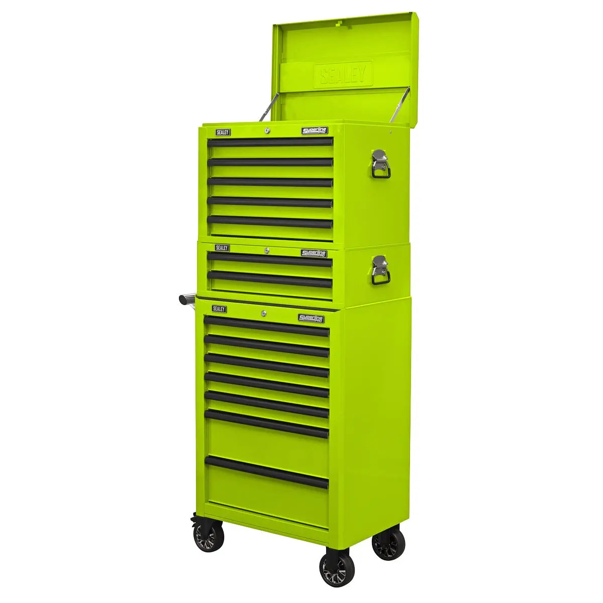 Sealey Superline Pro Topchest 5 Drawer with Ball-Bearing Slides - Green/Black - Image 4