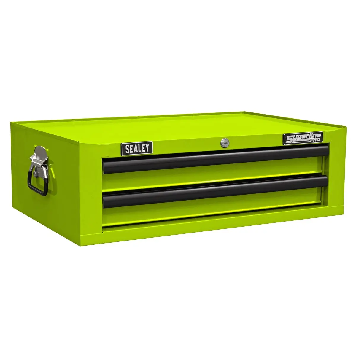 Sealey Superline Pro Topchest, Mid-Box Tool Chest & Rollcab Combination 14 Drawer with Ball-Bearing Slides - Green - Image 3