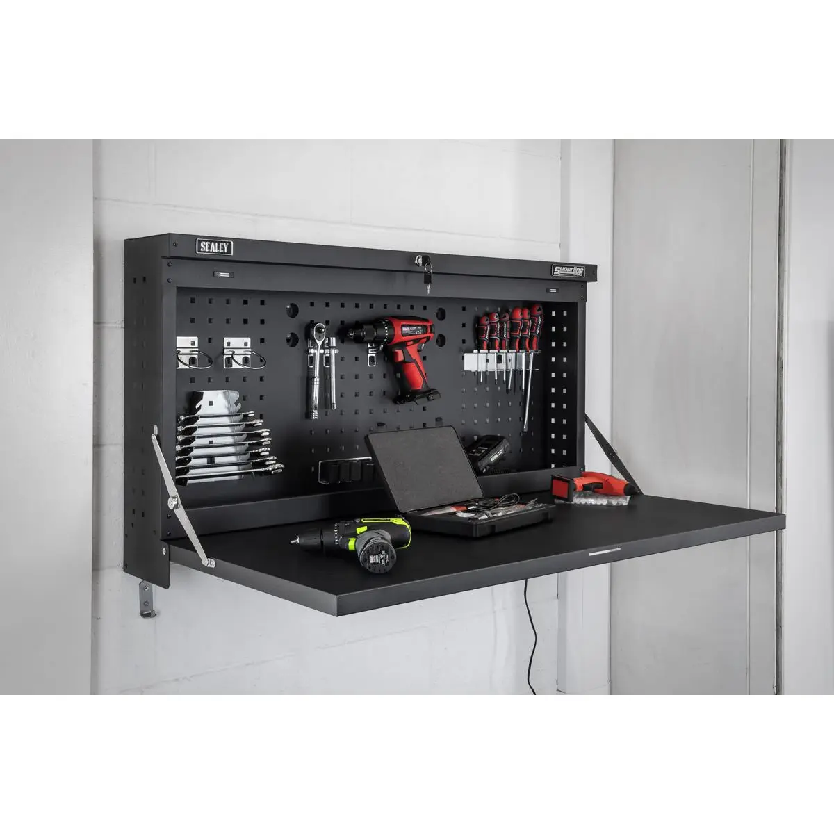 Sealey Superline Pro Wall Mounted Foldable Workbench 1100mm - Image 4