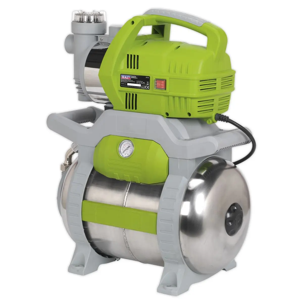 Sealey Surface Mounted Booster Pump Stainless Steel 62ltr/min - Image 3