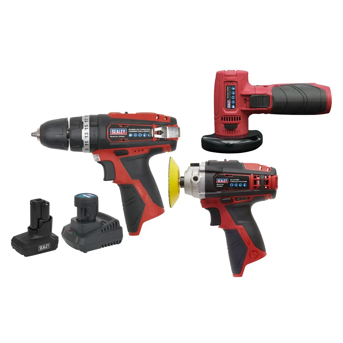 Sealey 3 x 12V SV12 Series Cordless Power Tool Combo Kit - Image 3