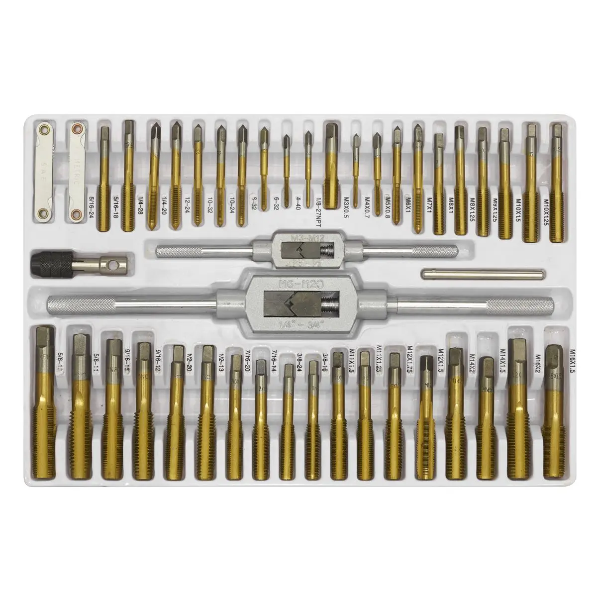 Sealey Tap & Die Set Hexagonal Metric & SAE/Imperial 86pc - Image 2
