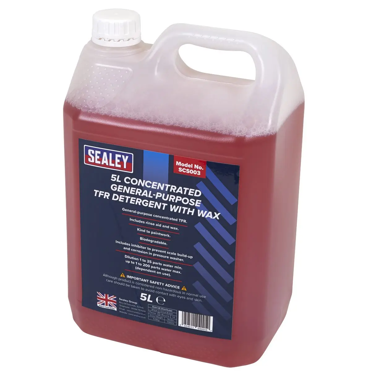 Sealey TFR Detergent with Wax Concentrated 5L - Image 2