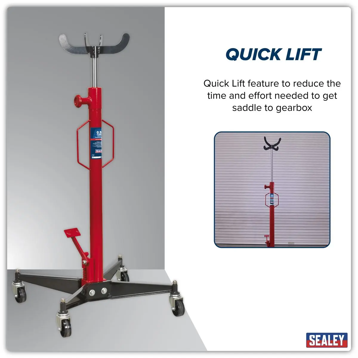 Sealey Vertical Transmission Jack 500kg - Image 10