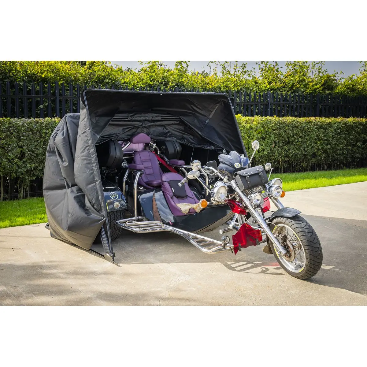 Sealey Trike/3 Motorcycle Garage Shelter 2100 x 3800 x 1900mm - Image 8