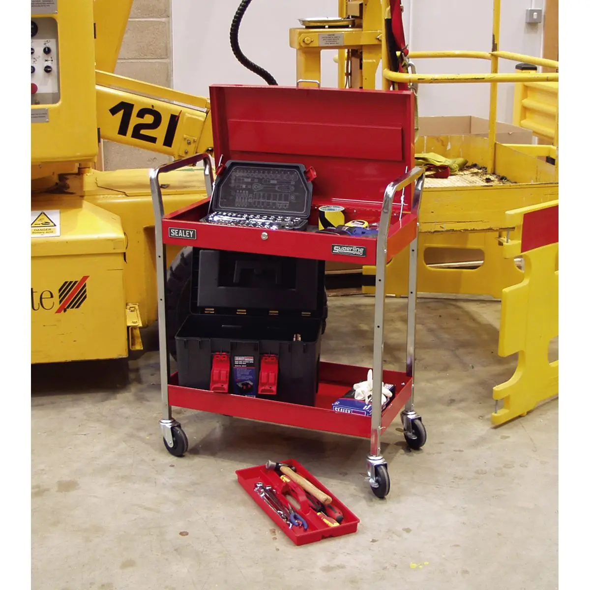 Sealey Superline Pro Trolley 2-Level Heavy-Duty with Lockable Top - Image 3