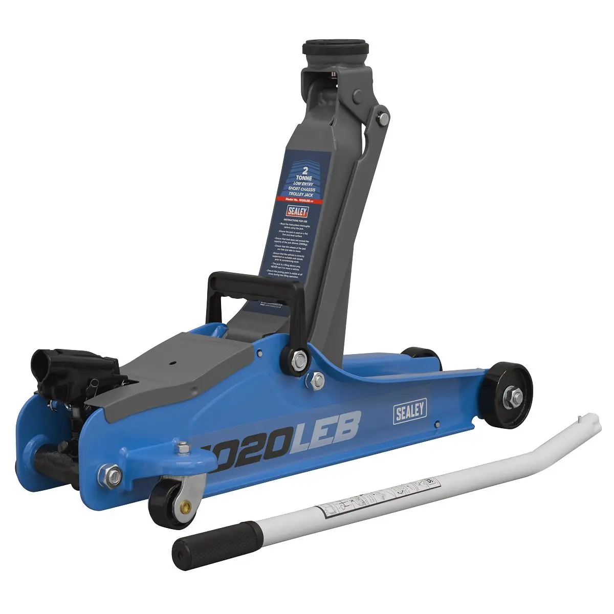 Sealey Low Profile Short Chassis Trolley Jack 2 Tonne - Blue