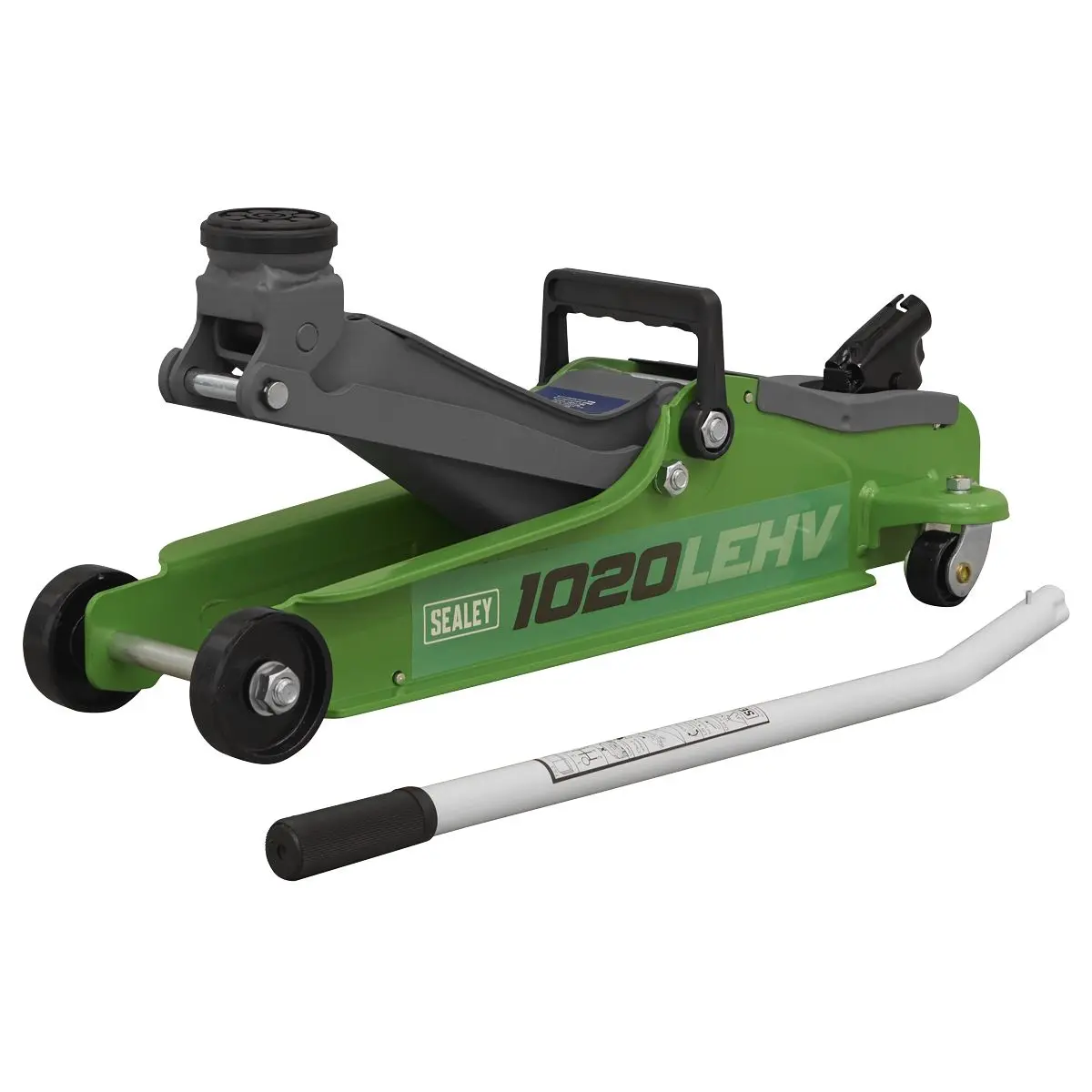 Sealey Trolley Jack 2tonne Low Entry Short Chassis - Hi-Vis Green - Image 11