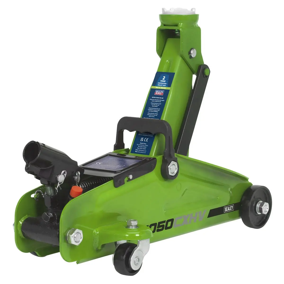 Sealey Short Chassis Trolley Jack 2 Tonne - Green - Image 4
