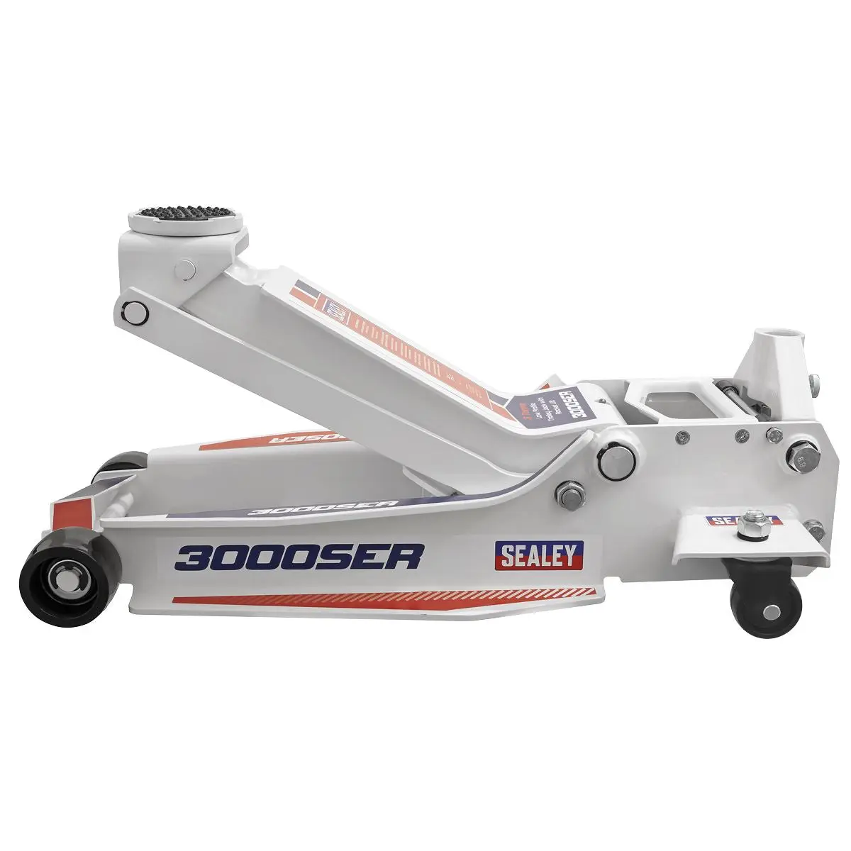 Sealey Low Profile Long Reach Trolley Jack with Rocket Lift 3 Tonne - Image 8