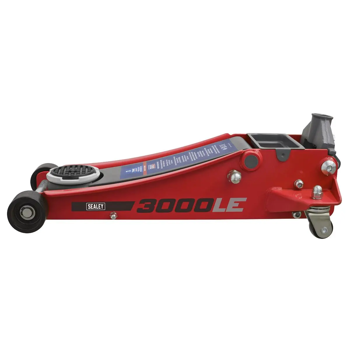 Sealey Low Profile Trolley Jack with Rocket Lift 3 Tonne - Red - Image 8
