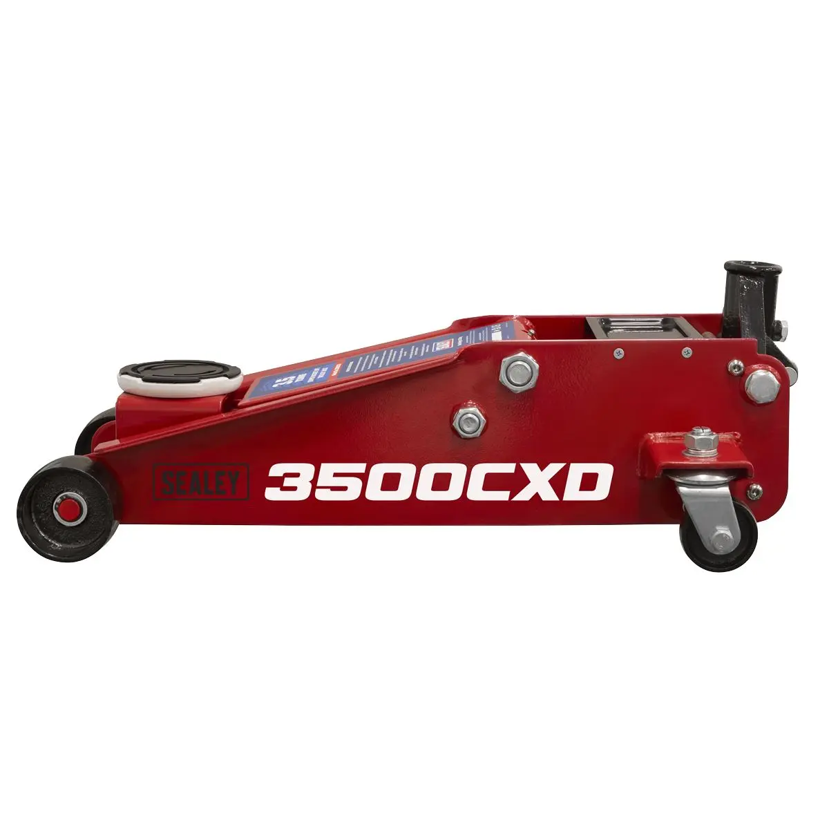 Sealey Trolley Jack with Super Rocket Lift 3.5 Tonne - Image 3