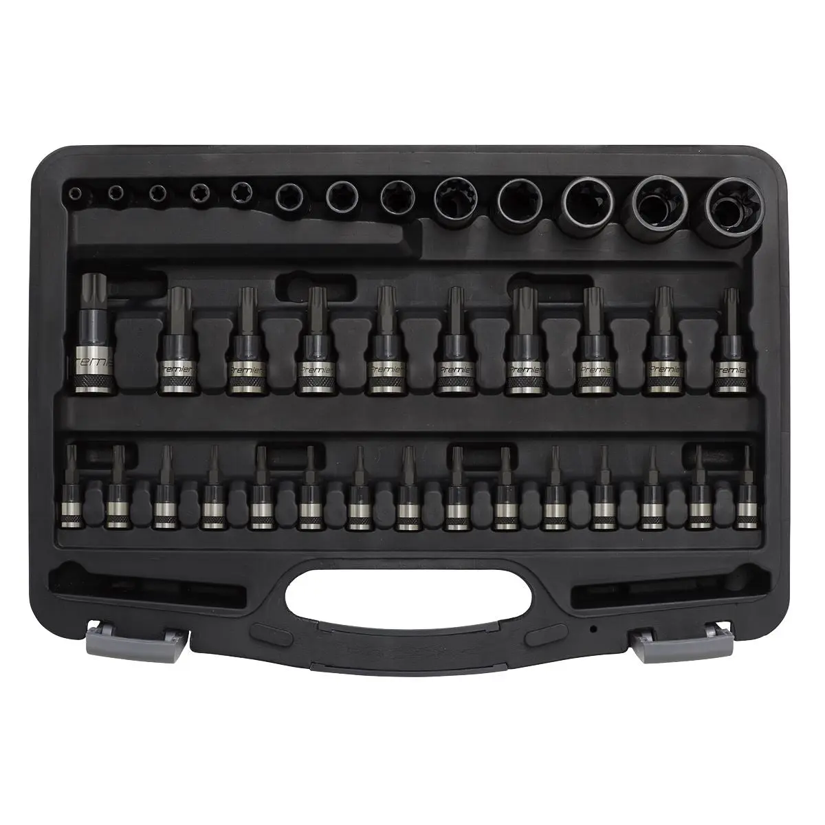 Sealey Trx-Star Socket and Security Socket Bit Set Premier Black 38 Piece 1/4" 3/8" 1/2" Drive - Image 5