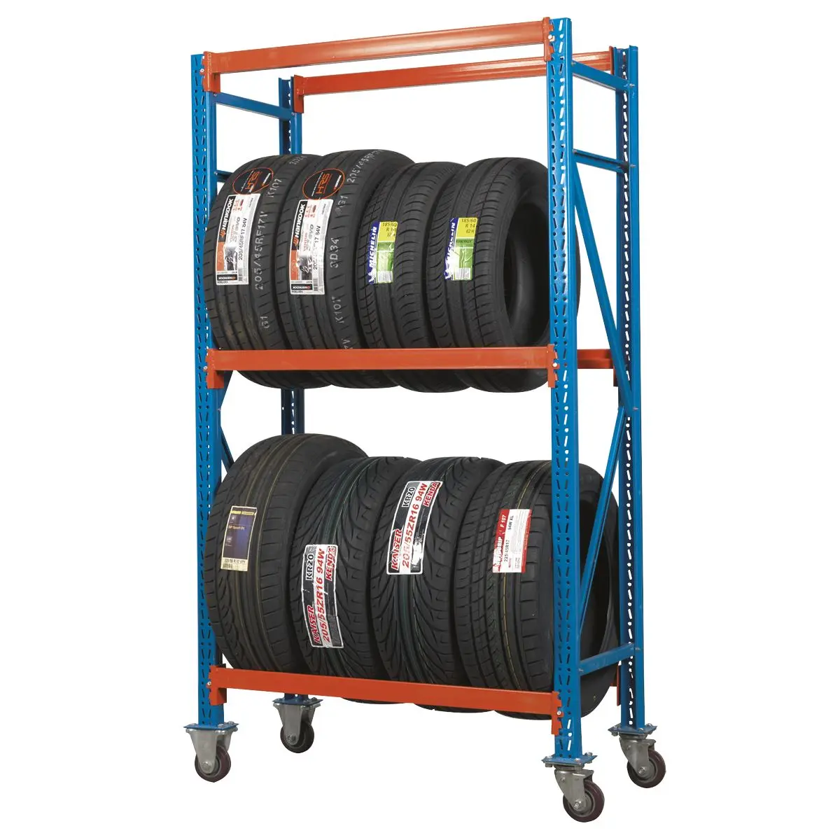 Sealey 2-Level Mobile Tyre Rack 200kg Capacity Per Level - Image 5