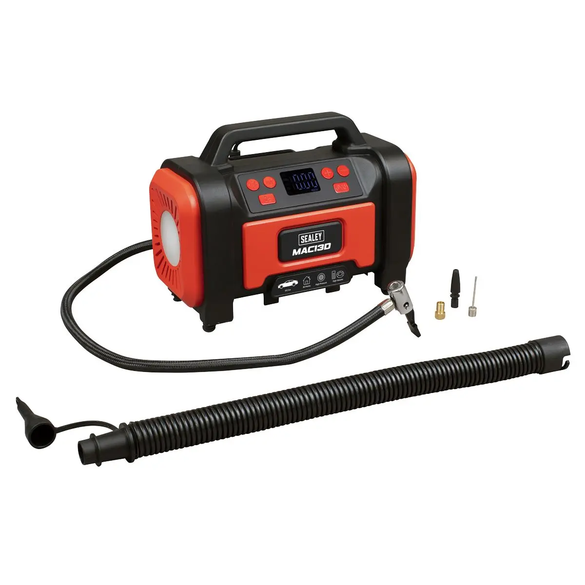 Sealey Tyre Inflator & High-Volume Air Pump 12V/230V AC - Image 7
