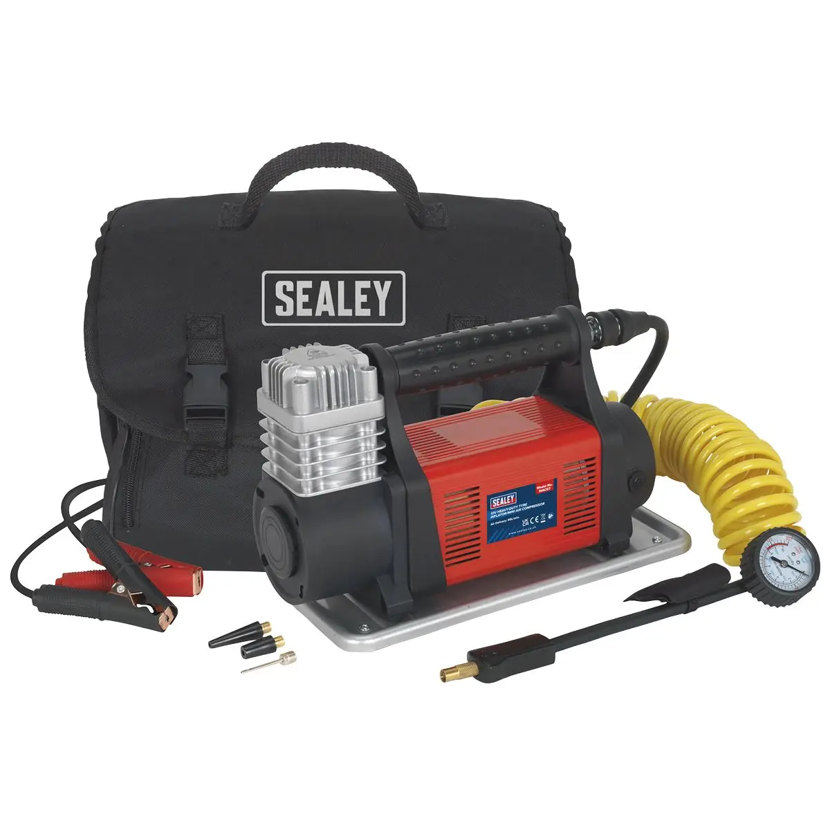 Sealey Tyre Inflator/Mini Air Compressor 12V Heavy-Duty - Image 3
