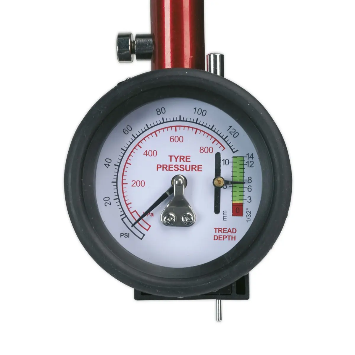 Sealey Tyre Pressure Gauge with Tyre Tread Depth Gauge 0-8bar(0-120psi) - Image 2