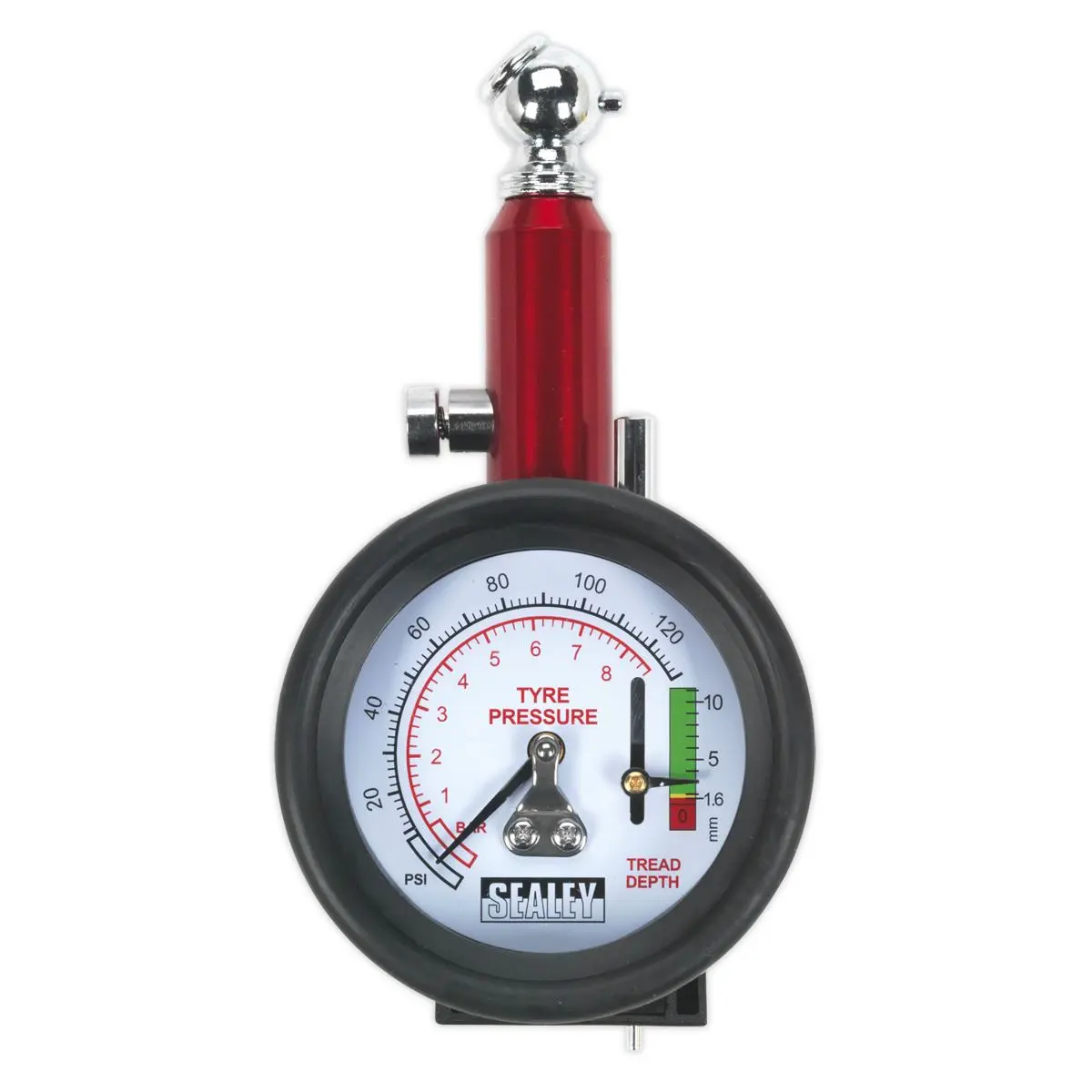 Sealey Tyre Pressure Gauge with Tyre Tread Depth Gauge 0-8bar(0-120psi) - Image 5