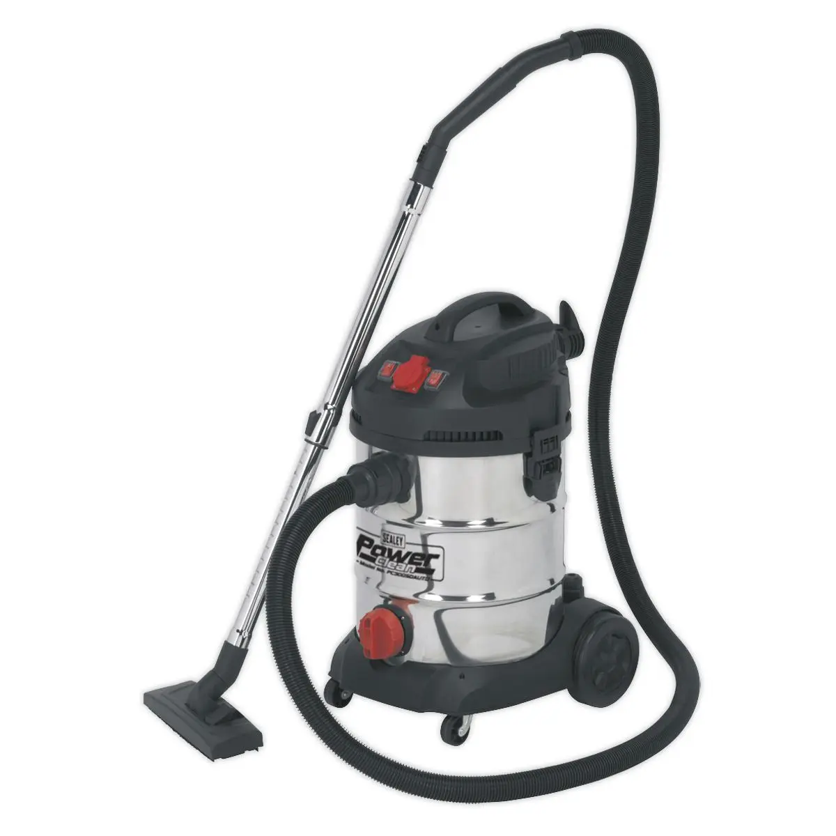 Sealey Vacuum Cleaner Industrial 30L 1400W/230V Stainless Drum Auto Start - Image 4