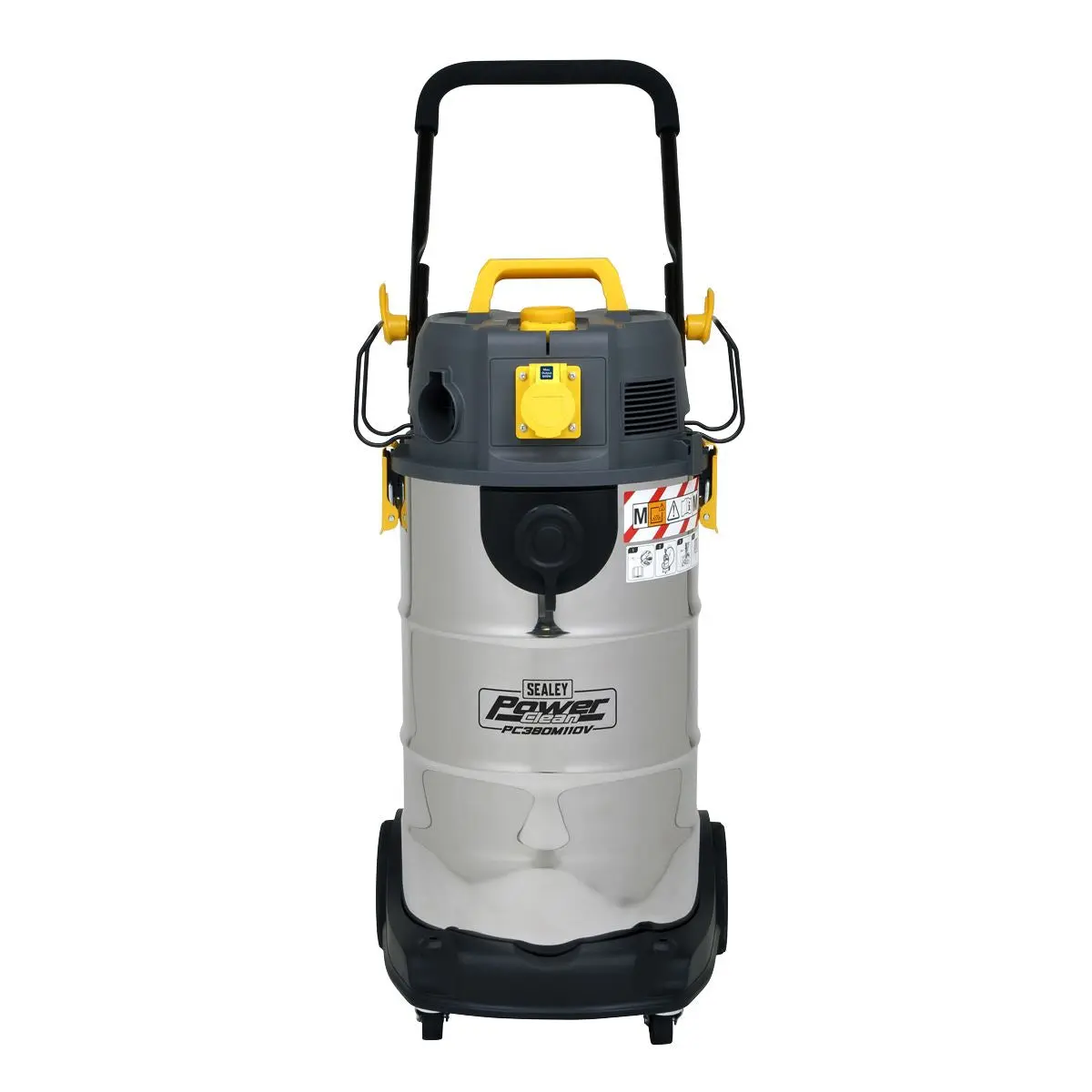 Sealey Vacuum Cleaner Industrial Dust-Free Wet/Dry 38L 1100W/110V Stainless Steel Drum M Class Filtration - Image 2