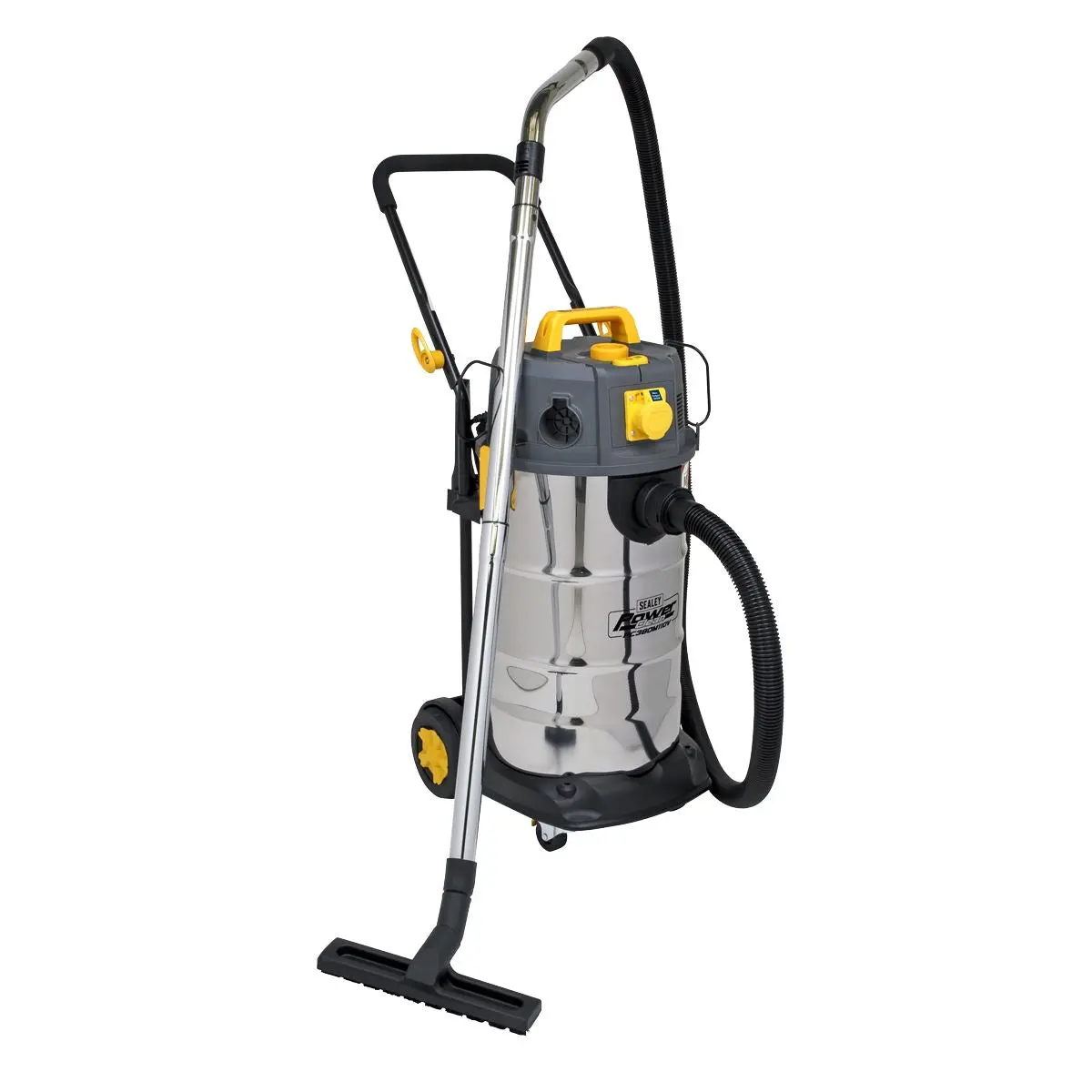 Sealey Vacuum Cleaner Industrial Dust-Free Wet/Dry 38L 1100W/110V Stainless Steel Drum M Class Filtration - Image 3