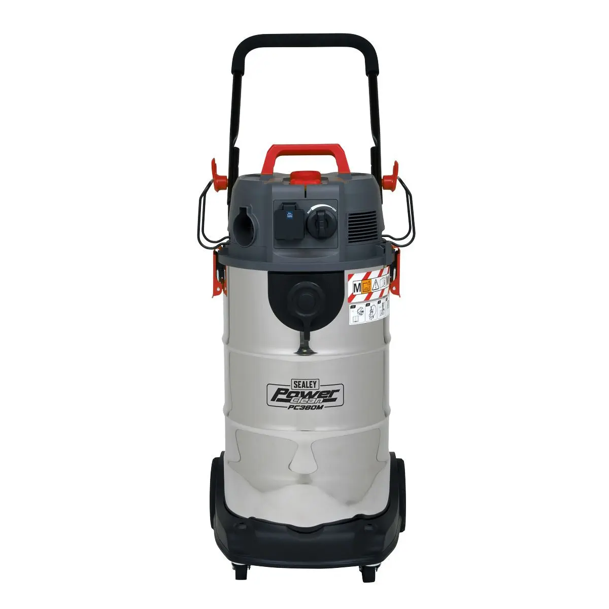 Sealey Vacuum Cleaner Industrial Dust-Free Wet/Dry 38L 1500W/230V Stainless Steel Drum M Class Filtration - Image 3