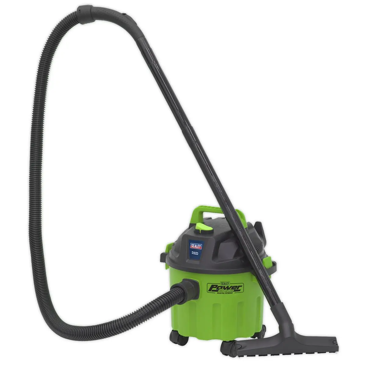 Sealey Vacuum Cleaner Wet and Dry 10L 1000W 230V Hi Vis Green - Image 6