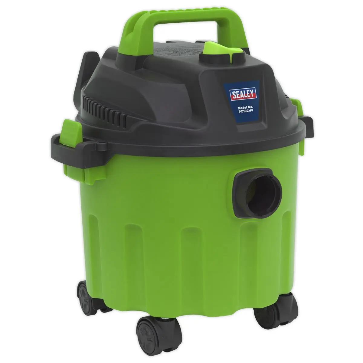 Sealey Vacuum Cleaner Wet and Dry 10L 1000W 230V Hi Vis Green - Image 7