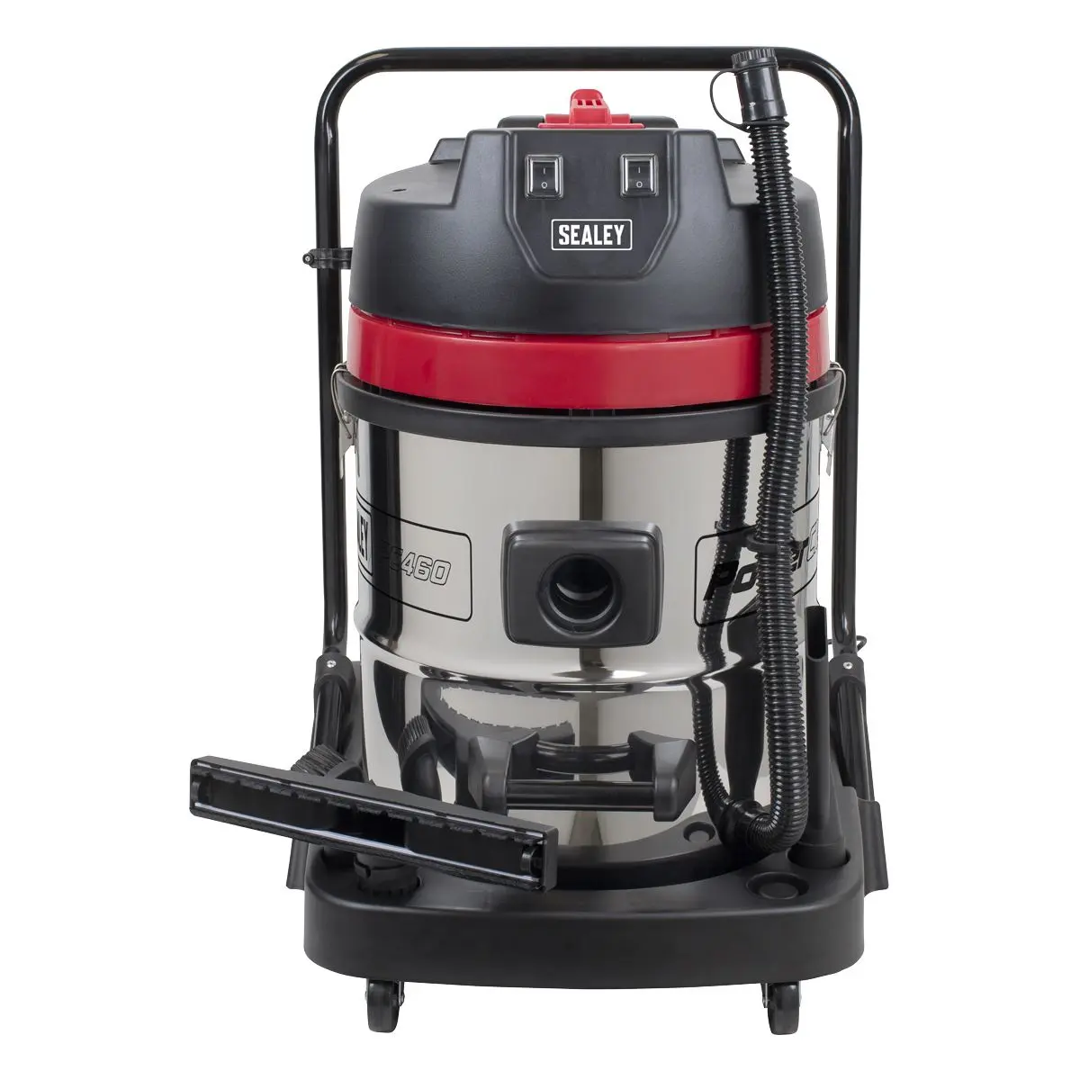 Sealey Vacuum Cleaner Wet & Dry 60L Stainless Steel Drum 2400W/230V - Image 3