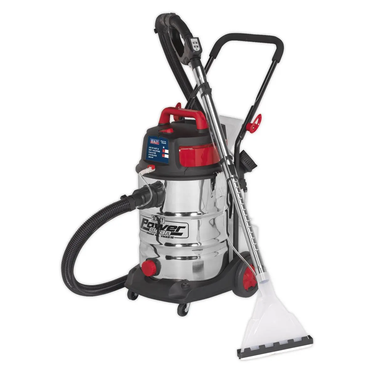 Sealey Valet Machine Wet & Dry 30L Stainless Drum - Image 2