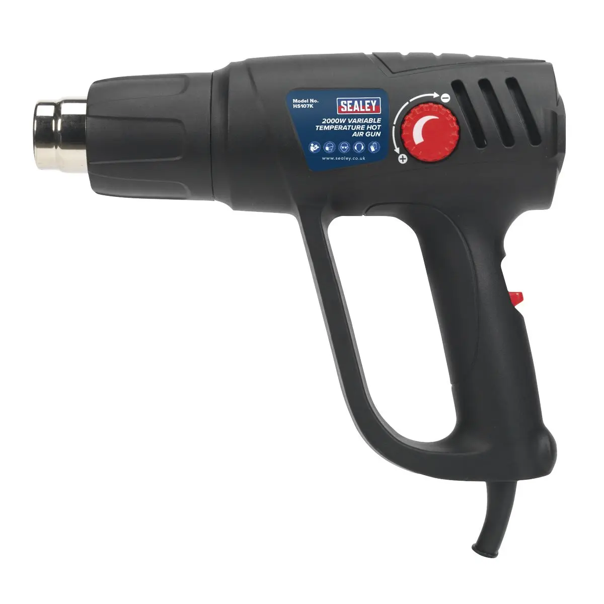 Sealey Variable Temperature Hot Air Gun Kit 2000W 50-450°C/90-600°C - Image 3