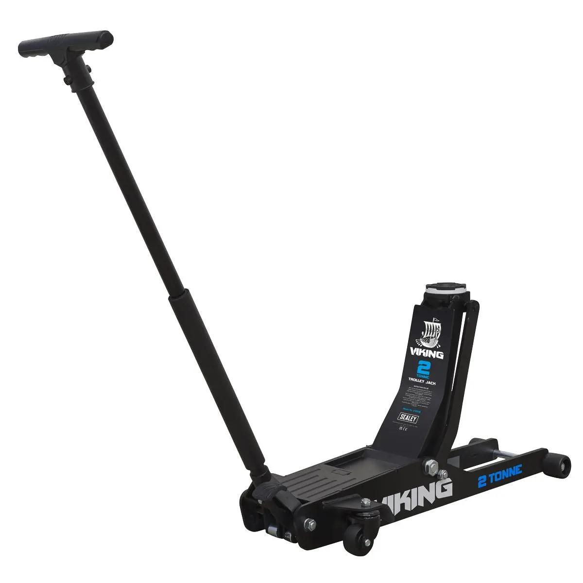 Sealey Viking 2 Tonne Low Entry Long Reach Trolley Jack with Rocket Lift - Image 2