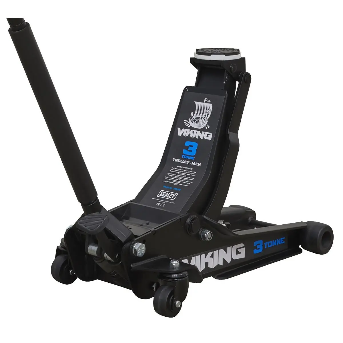 Sealey Viking 3 Tonne Low Entry Trolley Jack with Rocket Lift