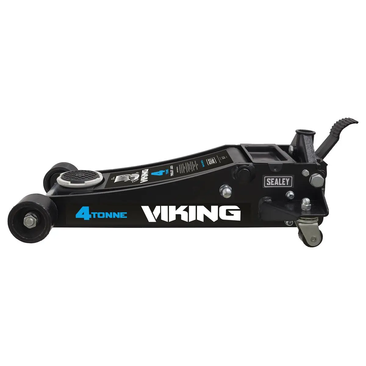 Sealey Viking 4 Tonne Tyre Bay Trolley Jack Low Entry with Rocket Lift - Image 4