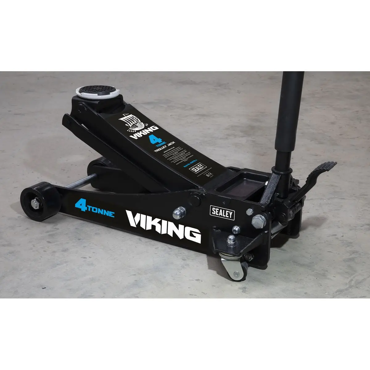Sealey Viking 4 Tonne Tyre Bay Trolley Jack Low Entry with Rocket Lift - Image 5