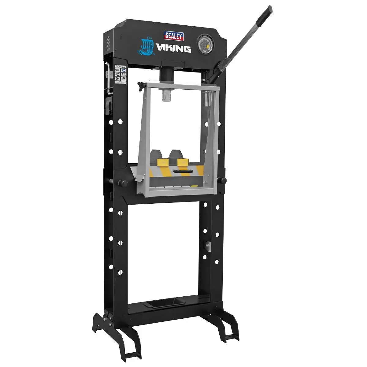 Sealey Viking Floor Type Air/Hydraulic Press with Sliding Ram & Foot Pedal 30 Tonne - Image 11