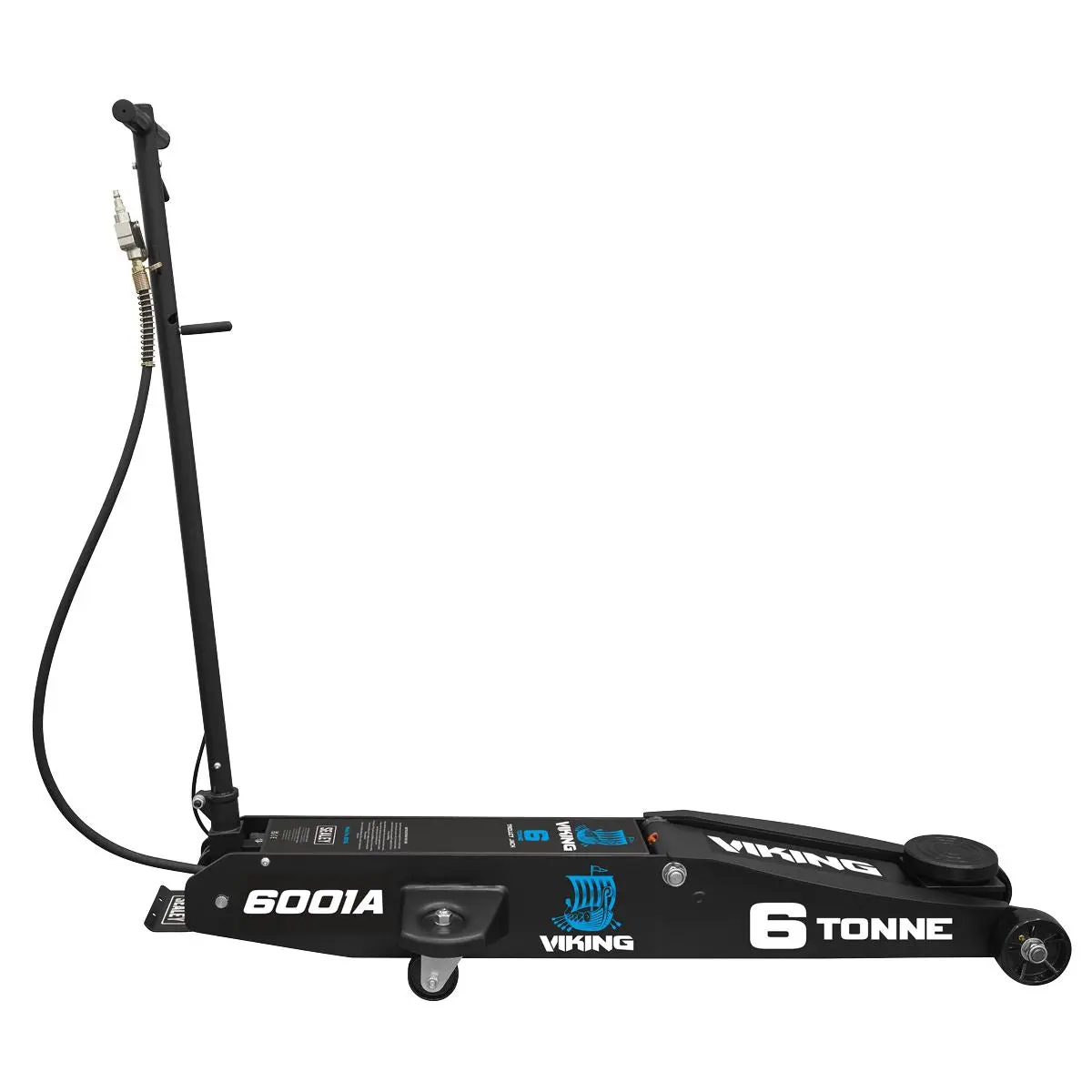 Sealey Viking Professional Long Reach Air/Manual Operation Trolley Jack with Rocket Lift 6 Tonne - Image 3
