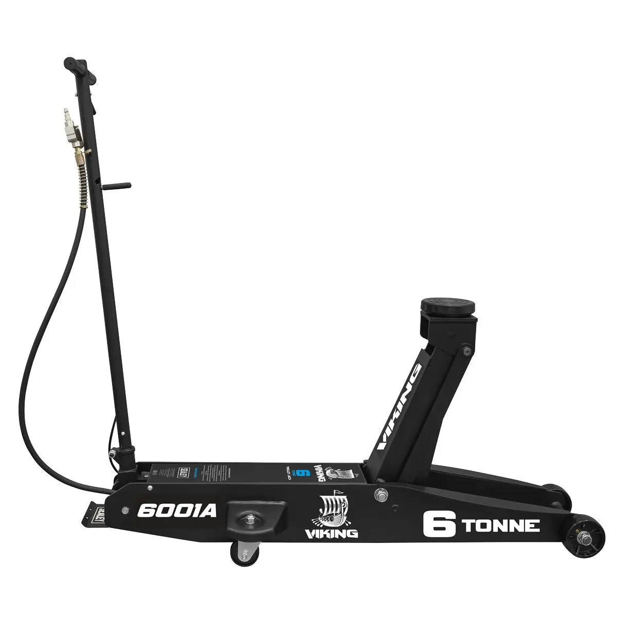 Sealey Viking Professional Long Reach Air/Manual Operation Trolley Jack with Rocket Lift 6 Tonne - Image 4