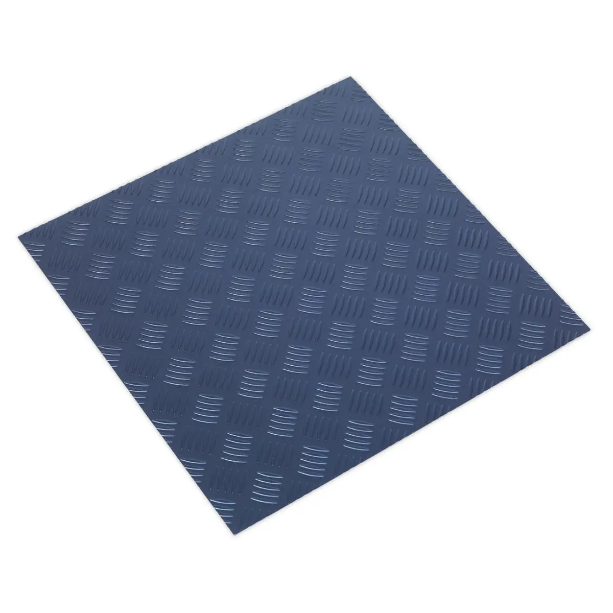 Sealey Vinyl Floor Tile with Peel & Stick Backing - Blue Treadplate Pack of 16 - Image 3