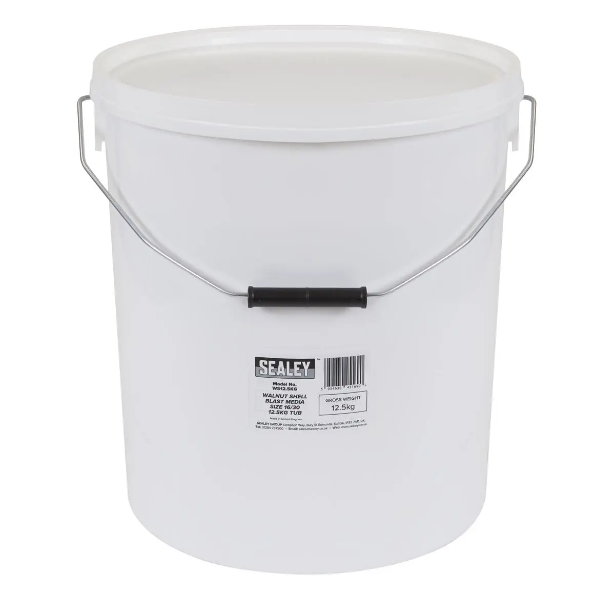 Sealey Walnut Shell Blast Media - Size 16/30 - 12.5kg Tub - Image 3