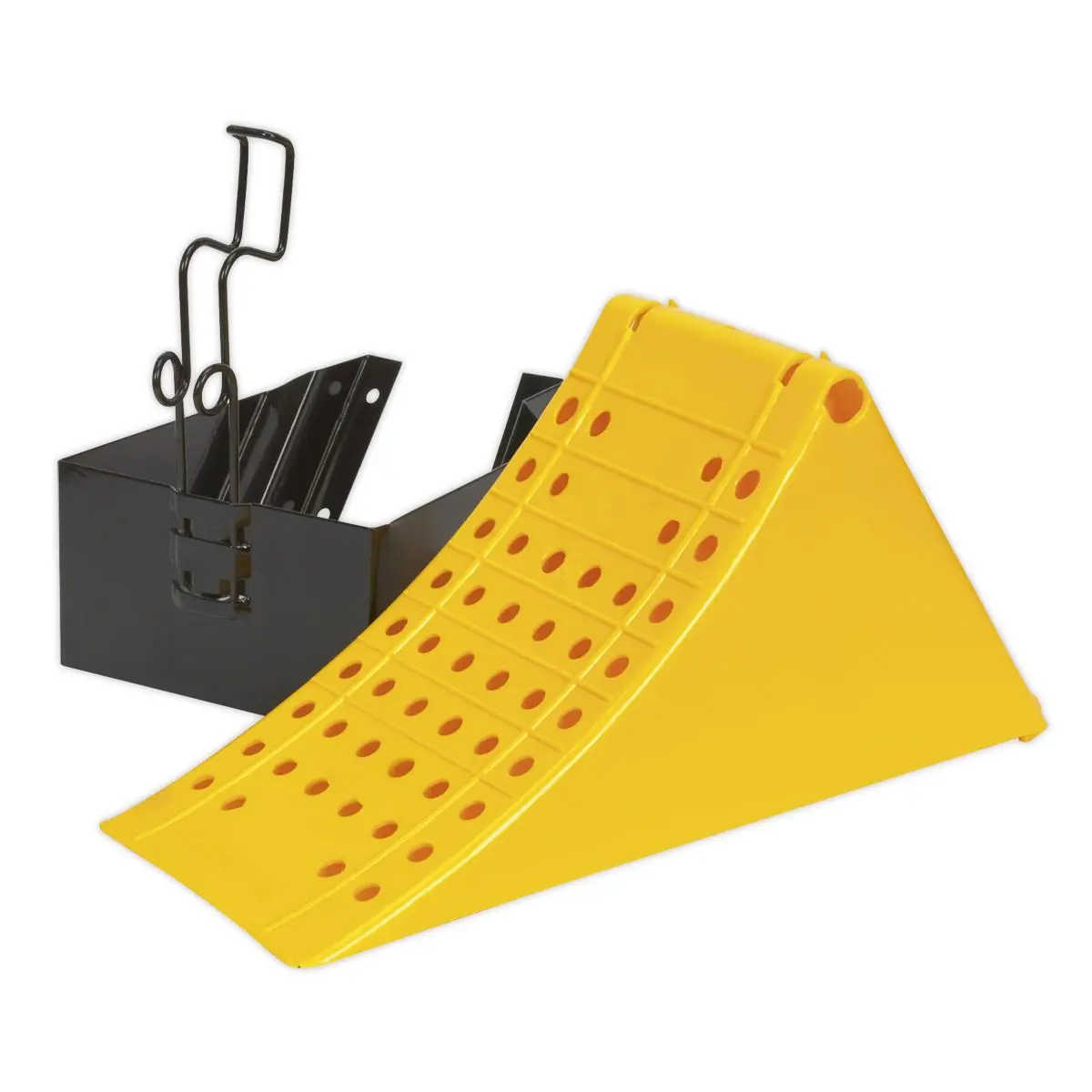 Sealey Commercial Wheel Chock with Bracket - Image 3