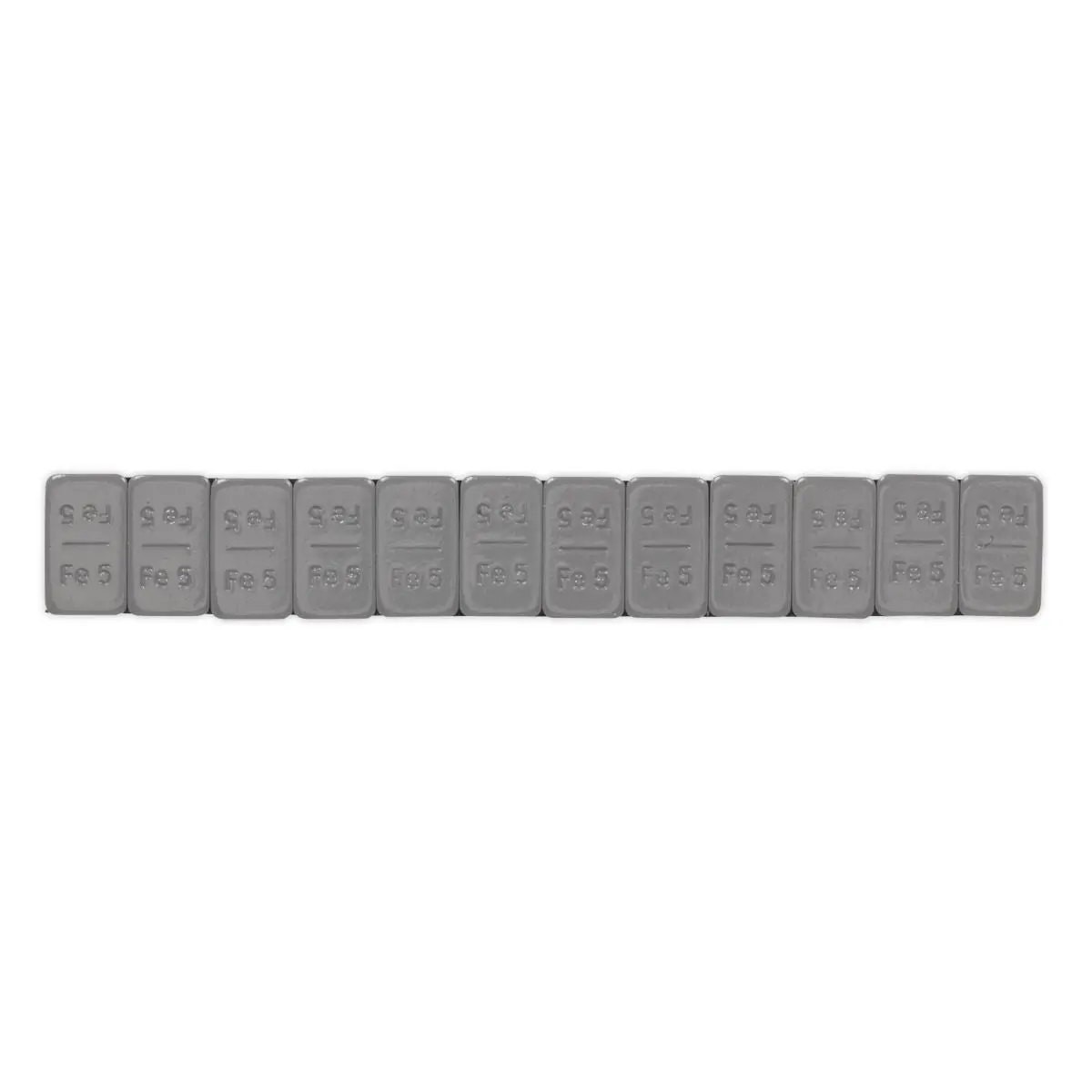 Sealey Wheel Weight 5g Adhesive Zinc Plated Steel Plastic Coated Strip of 12 Pack of 100 - Image 2