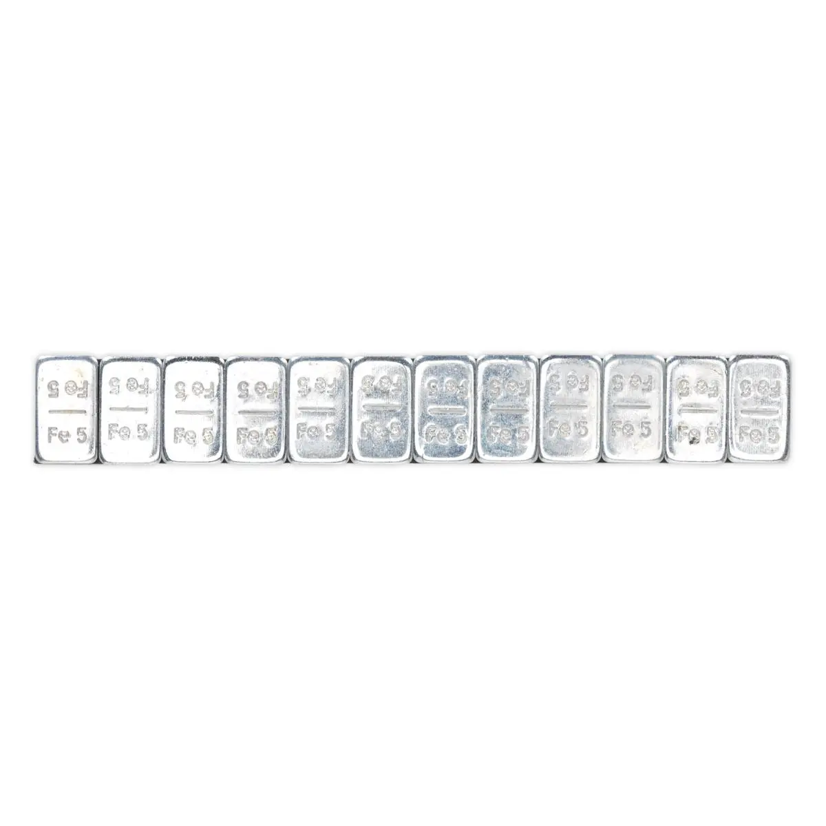 Sealey Wheel Weight 5g Adhesive Zinc Plated Steel Strip of 12 Pack of 100 - Image 2