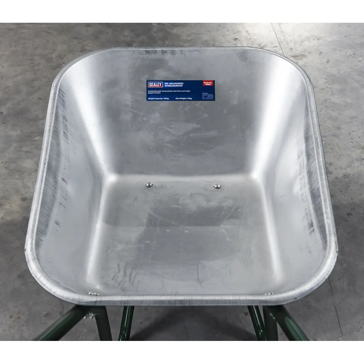 Sealey Wheelbarrow 65L Galvanized - Image 11