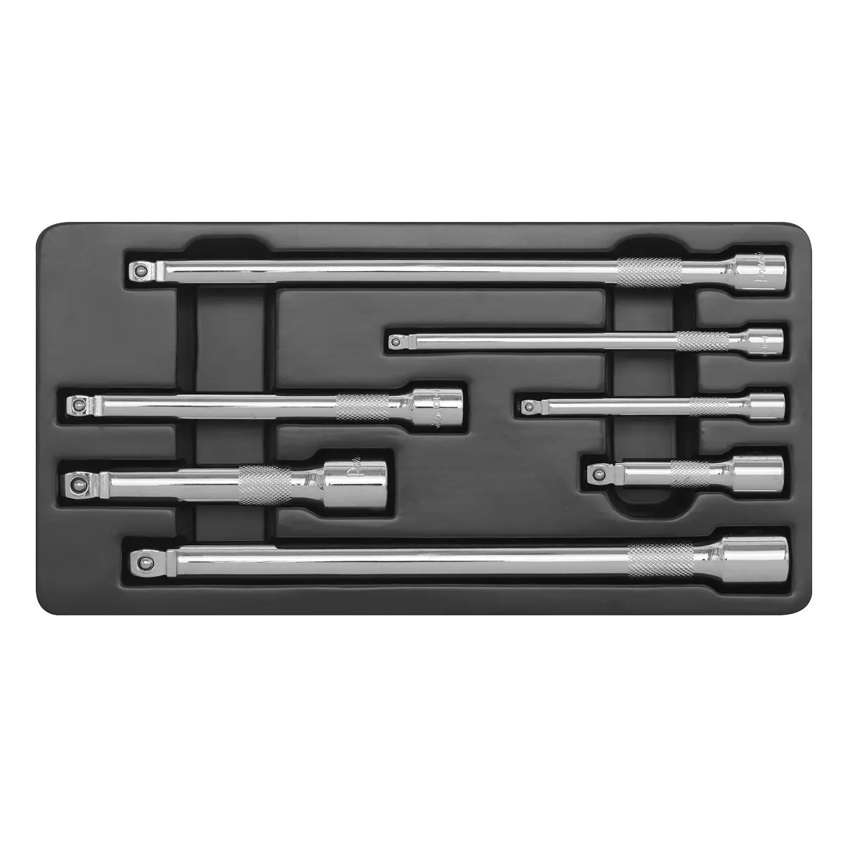 Sealey Wobble Rigid Extension Bar Set 7 Piece 1/4" 3/8" 1/2" Drive - Image 4